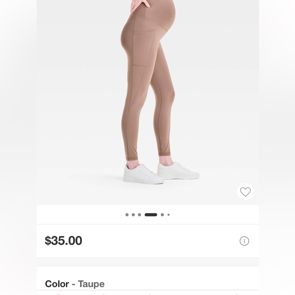 Ingrid & Isabel Taupe Maternity Leggings
